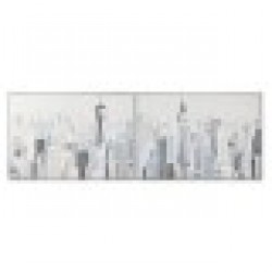 Картина Home ESPRIT Град Loft 122,3 x 4,5 x 82,3 cm (2 броя) - Tablouri, postere, puzzle-uri