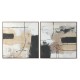 Картина Home ESPRIT Черен Златен Абстрактен Град 100 x 4 x 100 cm (2 броя)