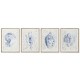 Картина Home ESPRIT Средиземноморско Раковина 45 x 2,5 x 60 cm (4 броя)