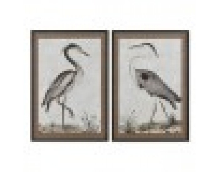 Картина Home ESPRIT Птици Ориенталски 70 x 4 x 100 cm (2 броя)