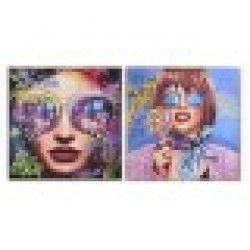 Картина Home ESPRIT Модерен 100 x 3,5 x 100 cm (2 броя) - Tablouri, postere, puzzle-uri