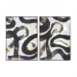 Картина Home ESPRIT Абстрактен Модерен 103 x 4,5 x 143 cm (2 броя) - Tablouri, postere, puzzle-uri