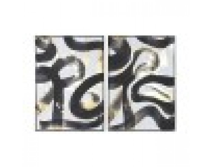 Картина Home ESPRIT Абстрактен Модерен 103 x 4,5 x 143 cm (2 броя)
