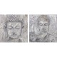 Картина DKD Home Decor Буда (100 x 2.4 x 100 cm) (2 pcs)