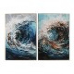 Картина Home ESPRIT Море и океан 80 x 3 x 120 cm (2 броя) - Tablouri, postere, puzzle-uri