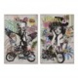 Картина Home ESPRIT Модерен Град 80 x 3,5 x 120 cm (2 броя) - Tablouri, postere, puzzle-uri