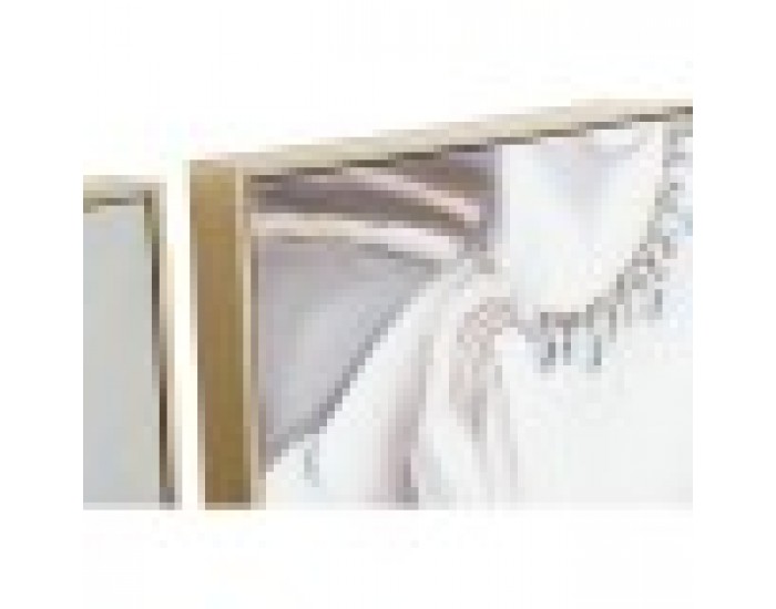 Картина DKD Home Decor Дама Традиционен (2 броя) (102 x 4,5 x 102 cm)