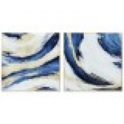 Картина DKD Home Decor 100 x 2,5 x 100 cm Абстрактен Модерен (2 броя) - Tablouri, postere, puzzle-uri