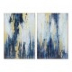 Картина DKD Home Decor 80 x 2,5 x 120 cm Абстрактен Модерен (2 броя) - Tablouri, postere, puzzle-uri