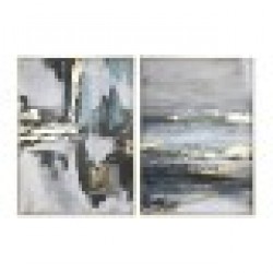 Картина Home ESPRIT Абстрактен 103 x 4,5 x 143 cm (2 броя) - Tablouri, postere, puzzle-uri