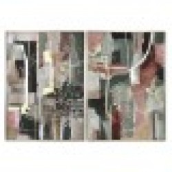 Картина Home ESPRIT Абстрактен Модерен 103 x 4,5 x 143 cm (2 броя) - Tablouri, postere, puzzle-uri