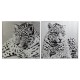 Картина DKD Home Decor Леопард Колониален (100 x 2,5 x 100 cm) (2 броя)