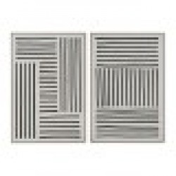 Картина Home ESPRIT Бял Черен Град 83 x 4,5 x 123 cm (2 броя) - Tablouri, postere, puzzle-uri