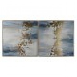 Картина Home ESPRIT Абстрактен Модерен 100 x 4 x 100 cm (2 броя) - Tablouri, postere, puzzle-uri