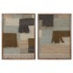 Картина Home ESPRIT Кафяв Зелен Абстрактен Модерен 75 x 3 x 105 cm (2 броя) - Tablouri, postere, puzzle-uri