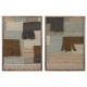 Картина Home ESPRIT Кафяв Зелен Абстрактен Модерен 75 x 3 x 105 cm (2 броя)