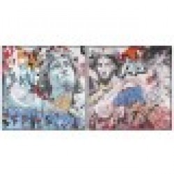 Картина Home ESPRIT Модерен 150 x 3,5 x 150 cm (2 броя) - Tablouri, postere, puzzle-uri