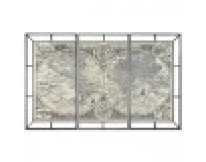 Комплект от 3 снимки Home ESPRIT Бял Черен Карта на Света 222 x 8 x 140 cm (3 Части)