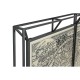Комплект от 3 снимки Home ESPRIT Бял Черен Карта на Света 222 x 8 x 140 cm (3 Части)