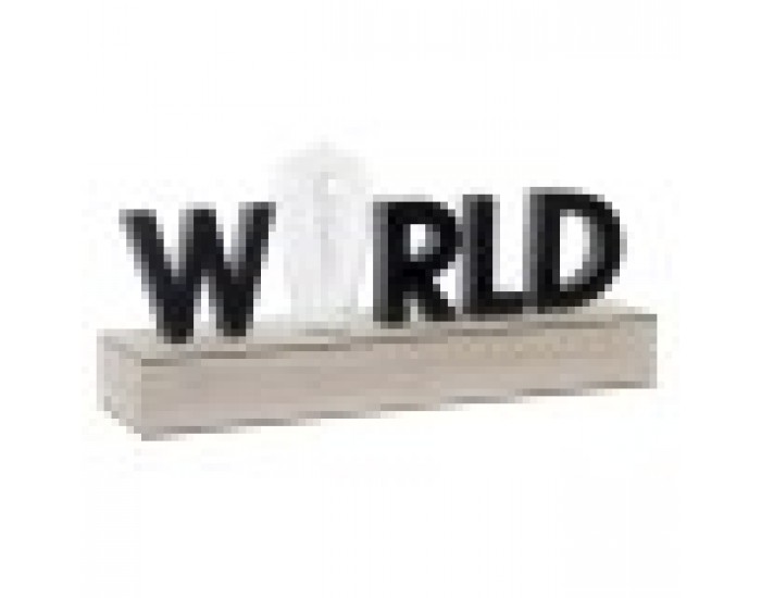 Luminous Decoration DKD Home Decor World Черен MDF LED (34 x 8 x 16 cm)