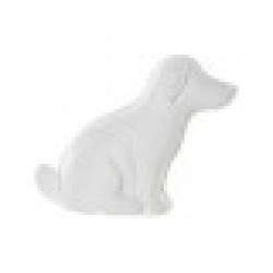 Настолна лампа DKD Home Decor Бял Порцелан LED Куче (25 x 10 x 19 cm) - Veioze
