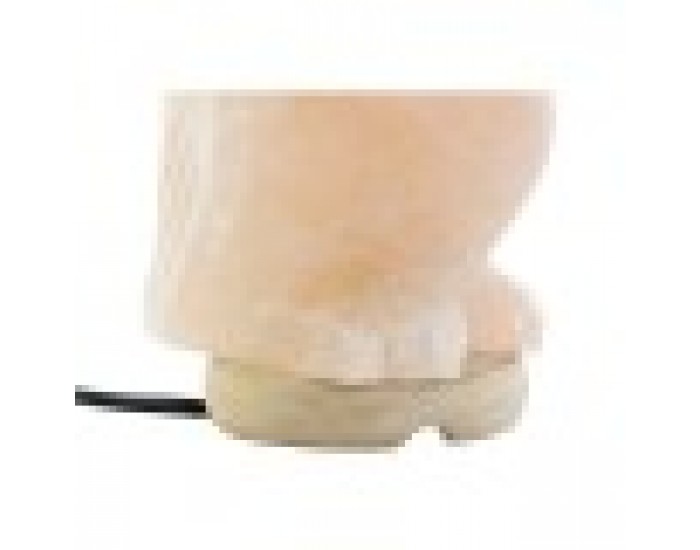 Настолна лампа DKD Home Decor Розов Сол Aкациево дърво 15 W 220 V 14 x 14 x 18 cm