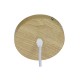 Полилей DKD Home Decor Бял Кафяв Естествен Бамбук 50 W 30 x 30 x 20 cm