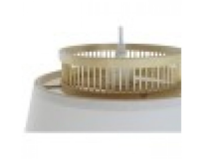 Полилей DKD Home Decor Бял Кафяв Естествен Бамбук 50 W 30 x 30 x 20 cm