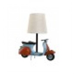 Настолна лампа Home ESPRIT Син Оранжев лен Метал 31 x 15 x 34 cm - Corpuri de iluminat