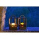 Latern Home ESPRIT Бял Кафяв Червен Дървен 16 x 16 x 26 cm (2 броя)