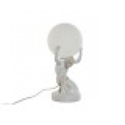 Настолна лампа Home ESPRIT Бял Златен Смола Пластмаса 220 V 14 x 14 x 32 cm - Corpuri de iluminat