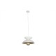 Полилей Home ESPRIT Бял Златен Метал 50 W 36 x 36 x 22 cm