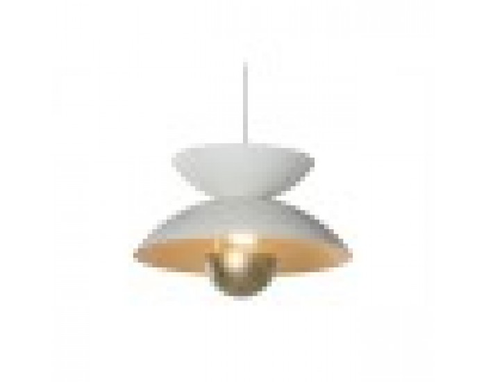 Полилей Home ESPRIT Бял Златен Метал 50 W 36 x 36 x 22 cm