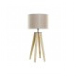 Настолна лампа DKD Home Decor Бежов Дървен Кафяв 220 V 50 W 30 x 30 x 69 cm - Veioze