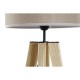 Настолна лампа DKD Home Decor Бежов Дървен Кафяв 220 V 50 W 30 x 30 x 69 cm