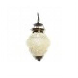 Полилей DKD Home Decor Кристал Метал Бял 25 W (23 x 23 x 33 cm) - Corpuri de iluminat
