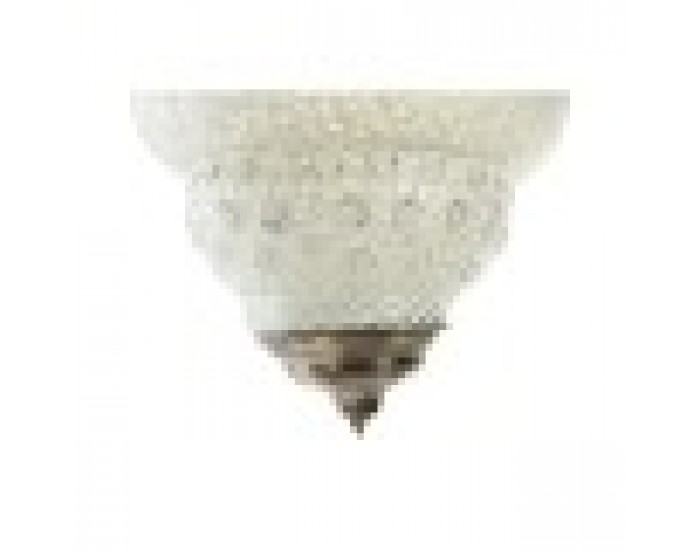 Полилей DKD Home Decor Кристал Метал Бял 25 W (23 x 23 x 33 cm)