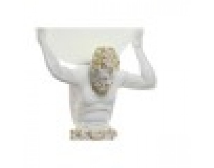 Настолна лампа Home ESPRIT Бял Златен Смола Пластмаса 220 V 18 x 17 x 44 cm