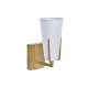 Стенна лампа DKD Home Decor 25W Златен Метал полиестер Бял 220 V (12 x 14 x 25 cm)