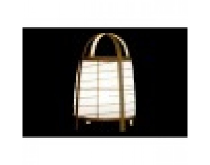 Настолна лампа DKD Home Decor лен Бял Бамбук 220 V 40 W (32 x 32 x 45.5 cm)