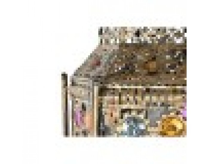 Полилей Home ESPRIT Многоцветен Златен Метал 50 W 29 x 26 x 105 cm