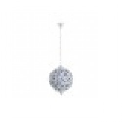 Полилей DKD Home Decor 28 x 28 x 44 cm Метал Бял Многоцветен 50 W - Corpuri de iluminat