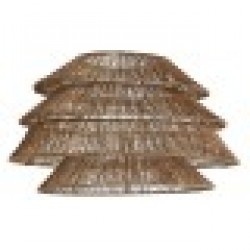 Купол на Лампа DKD Home Decor Естествен 50 x 50 x 30 cm Юта - Veioze