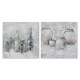 Картина DKD Home Decor Бор Пластно Ваза (2 pcs) (100 x 2.8 x 100 cm)