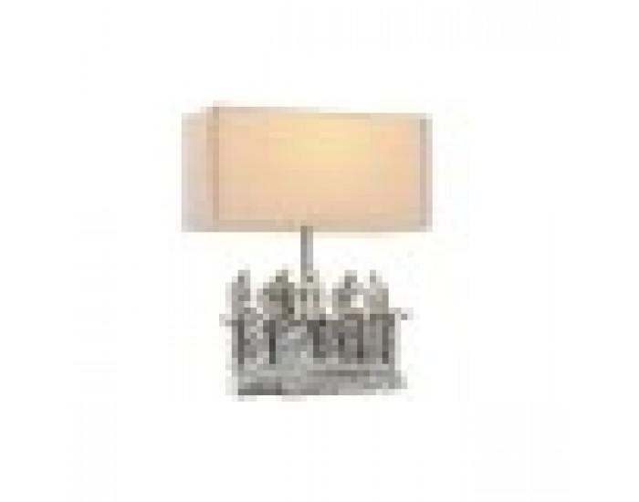 Настолна лампа DKD Home Decor 36 x 21,5 x 43 cm Сребрист Бежов Метал Смола 220 V 50 W