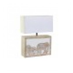 Настолна лампа DKD Home Decor Кафяв Бял 220 V 50 W Индианец (33 x 12 x 41 cm) - Veioze