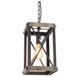 Полилей DKD Home Decor Кафяв Черен Метал Бор (23 x 23 x 41 cm) - Corpuri de iluminat