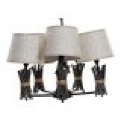 Полилей DKD Home Decor полиестер Метал (55 x 55 x 100 cm) - Corpuri de iluminat