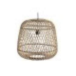 Полилей DKD Home Decor Светло кафяв Pатан (44 x 44 x 41 cm) - Corpuri de iluminat