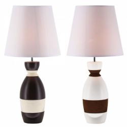 Настолна лампа DKD Home Decor полиестер Керамика Въже (2 pcs) (30 x 30 x 61 cm) - Veioze
